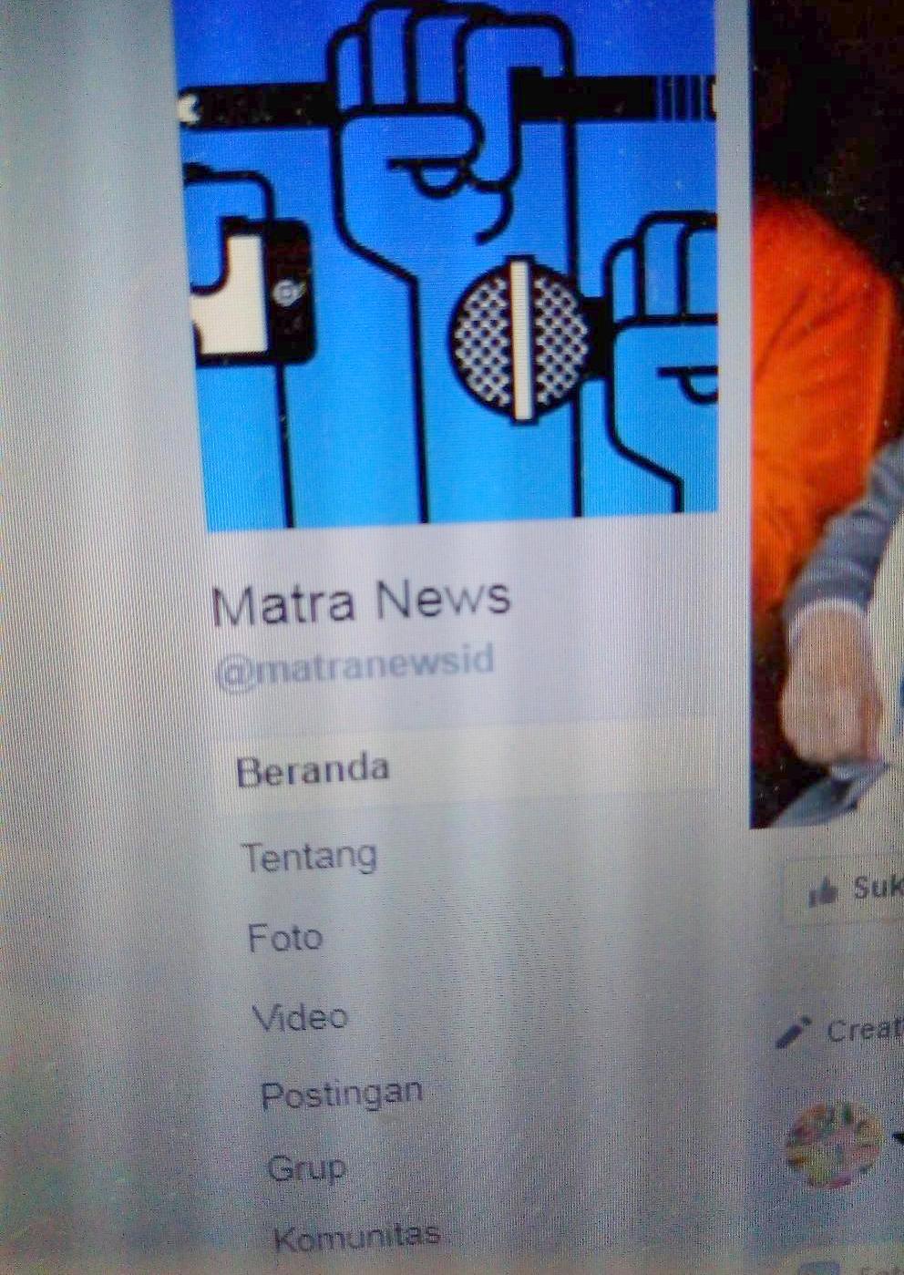 Akun Buzzer FB Matra News tak ada hubungannya dengan Majalah MATRA dan MATRANEWS.id