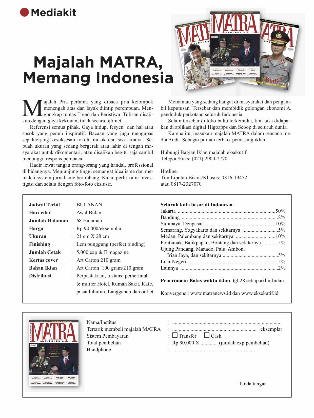 Mediakit Matra 2018