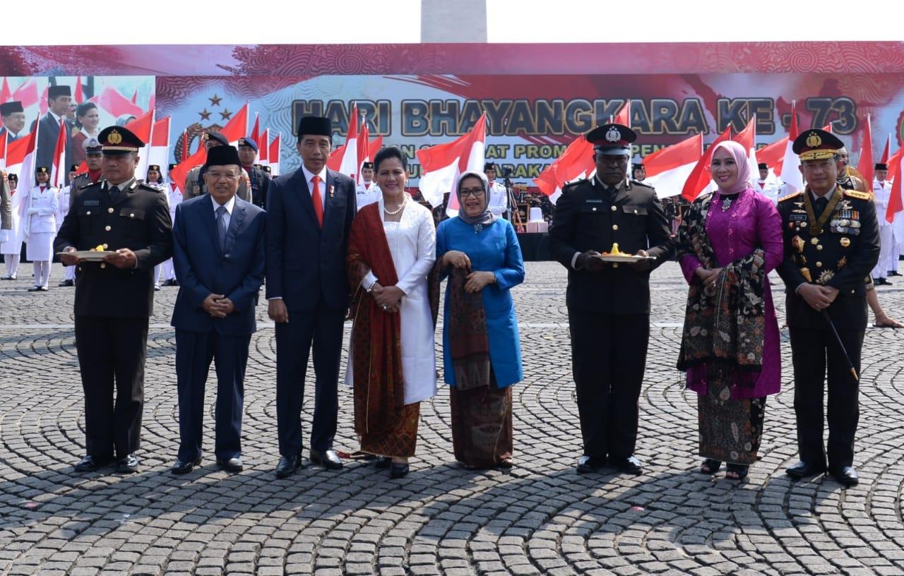 Presiden Jokowi: “Kondisi Yang Kondusif Juga Berkat Kerja Sama Yang Baik Antara Polri dengan TNI.”