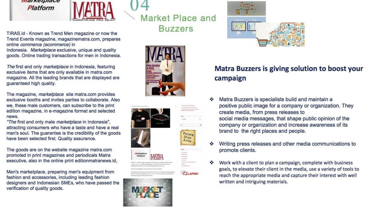 Majalah MATRA mengembangkan MARKETPLACE: “PRIA SEJATI” Majalah MATRA mengembangkan MARKETPLACE: “PRIA SEJATI”
