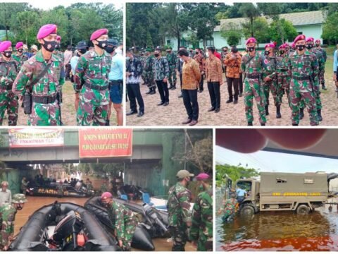 TNI AL Terjunkan 91 Personel & Peralatan SAR di Kalimantan Selatan