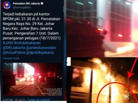 PWI: Gudang Vaksin dan BPOM Terbakar di Juli 2021, Ada Apa?