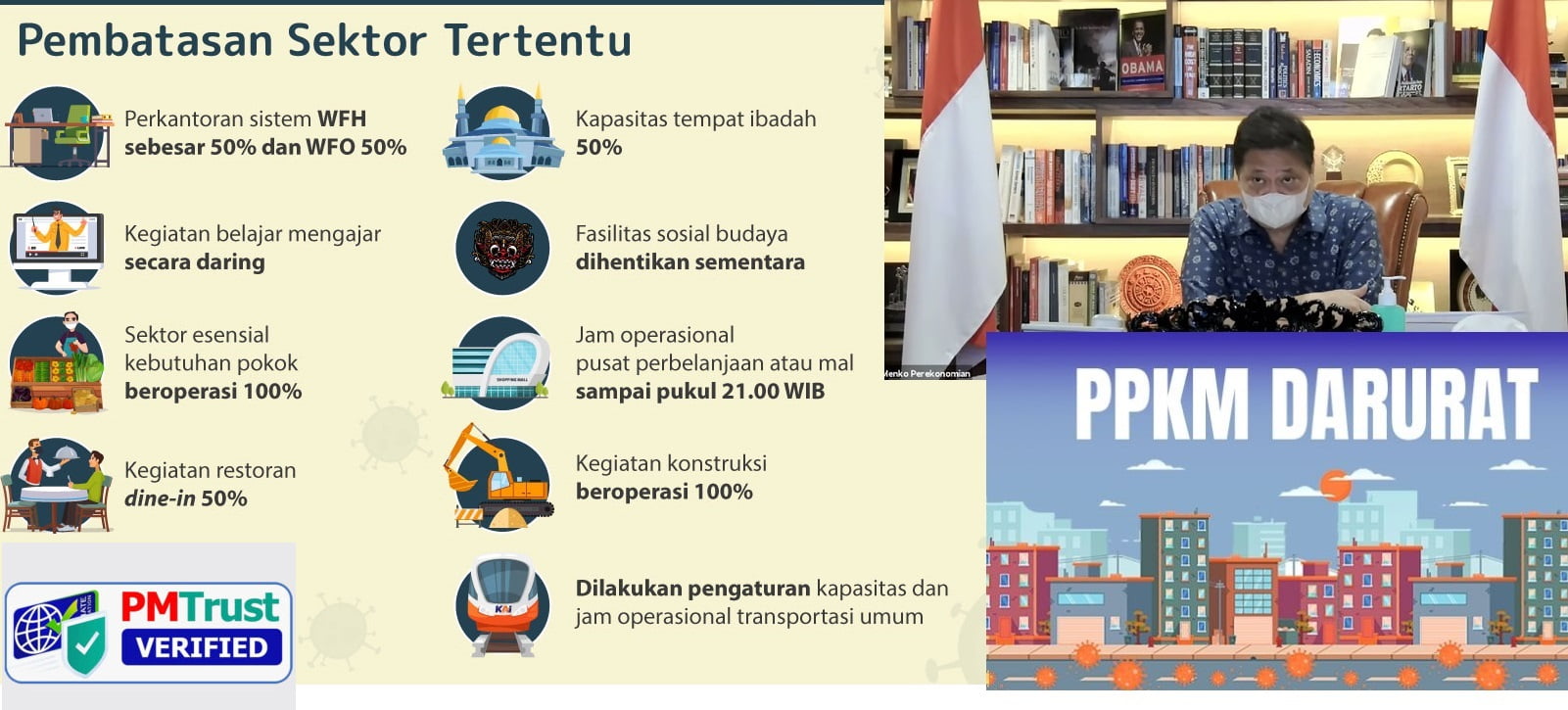 Airlangga: Perusahaan/ Pengusaha Tidak Boleh PHK saat Pemberlakuan PPKM Darurat