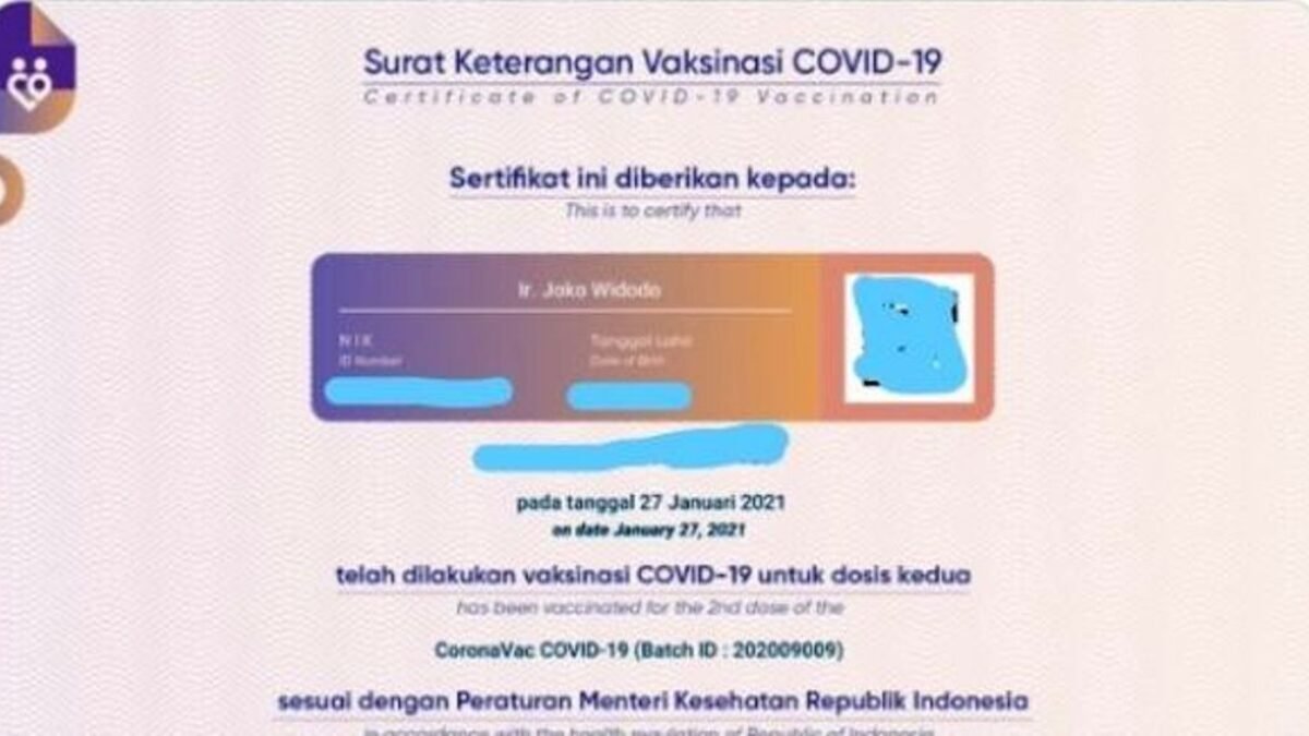 Sertifikat Vaksin Jokowi Bocor, Berimbas Apa? Sertifikat Vaksin Jokowi Bocor, Berimbas Apa?