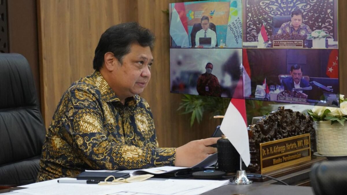 Wawancara Airlangga Hartarto, Usai Konferensi Pers Virtual Evaluasi PPKM