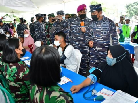 TNI AL Kebut Vaksinasi Warga Bogor, Targetkan 140.000