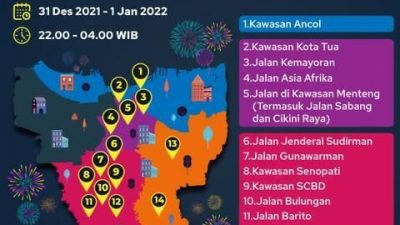 Ruas Jalan Yang Ditutup 31 Januari 2021