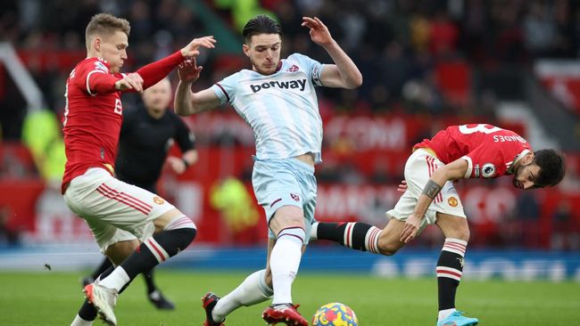 Man Utd Versus West Ham Berjalan Sengit dan Ketat, Gol Jelang Bubar