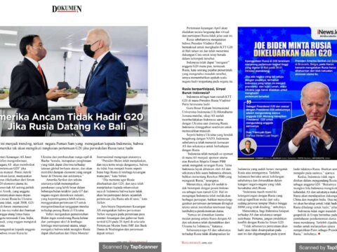 Amerika Ancam Tidak Hadir G20 Jika Rusia Datang Ke Bali