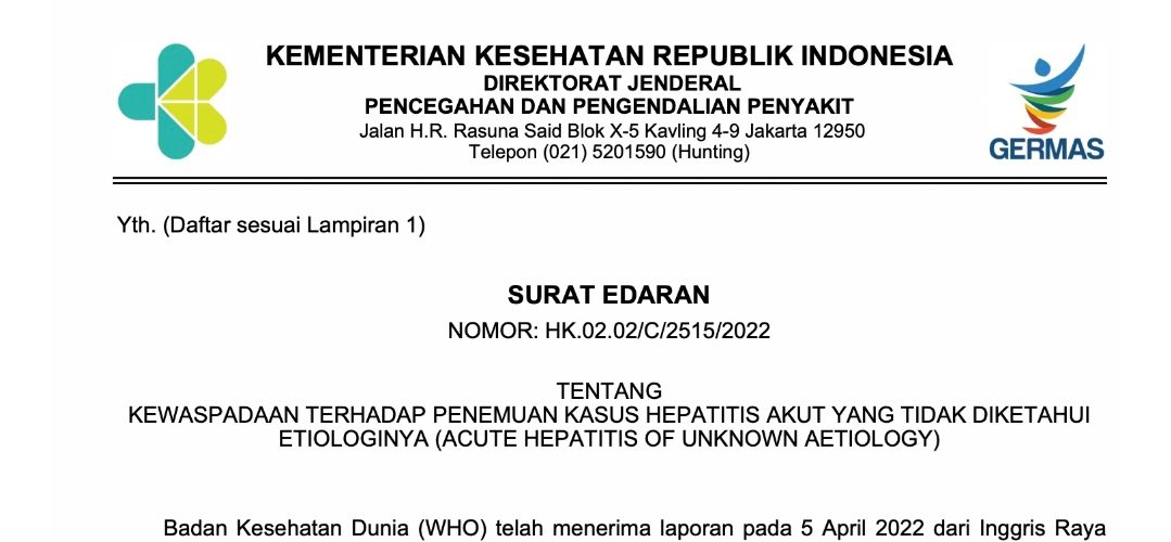 Kemenkes Tentang Penyakit Misterius Pasca Lebaran 2022, Klik ini