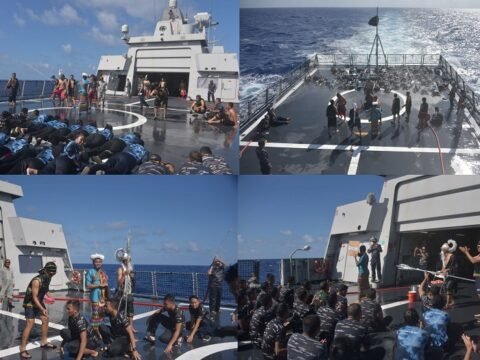 Keunikan Tradisi TNI AL Saat Melintasi Garis Batas Tanggal Internasional