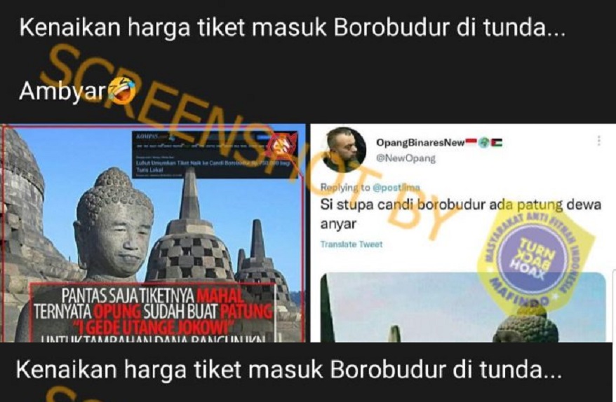 Tiket Masuk Candi Borobudur Naik Karena Patung ‘I Gede Utange Jokowi’