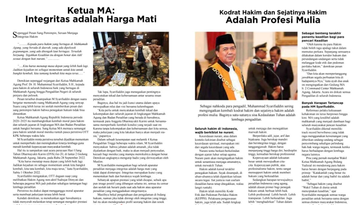Prof Muhammad Syarifuddin Ketua MA Merayakan Hari Istimewanya