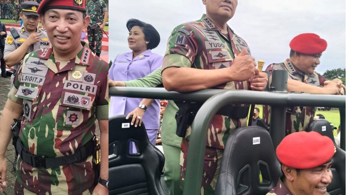 Upacara Penyematan Brevet Komando Kehormatan Kepada Panglima TNI dan Kapolri