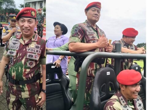Upacara Penyematan Brevet Komando Kehormatan Kepada Panglima TNI dan Kapolri