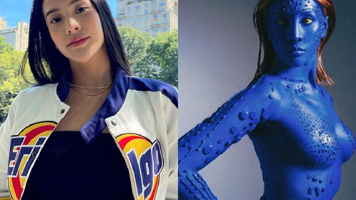 Anya Geraldine Dalam Pose Biru Bermutasi Jadi Mystique X-Men