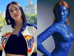 Anya Geraldine Dalam Pose Biru Bermutasi Jadi Mystique X-Men
