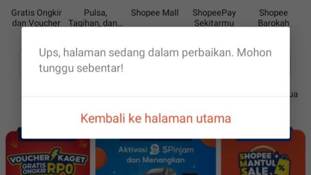 Penjelasan Pihak Shopee Yang Alami Gangguan Penjelasan Pihak Shopee Yang Alami Gangguan