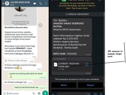Setelah Undangan Kawinan Sekarang Penipu Kirim Tagihan BPJS