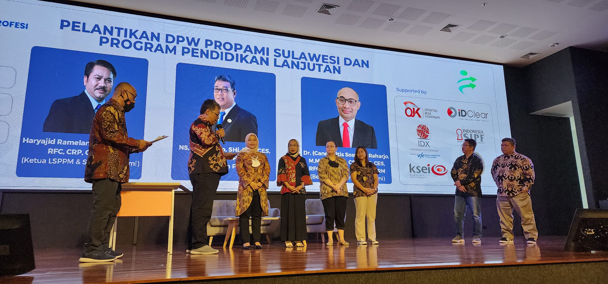 Pelantikan DPW Propami Sulsel Periode 2023 – 2026, Sekaligus  PPL Dan Sharing Session Pasar Modal