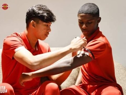 Timnas U-20 Kompak Kenakan Pita Hitam