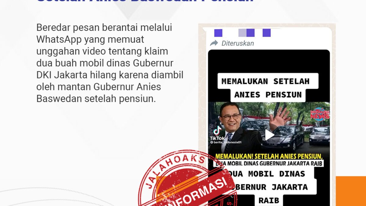 Dua Mobil Dinas Gubernur DKI Jakarta Raib Setelah Anies Baswedan Pensiun? Dua Mobil Dinas Gubernur DKI Jakarta Raib Setelah Anies Baswedan Pensiun?