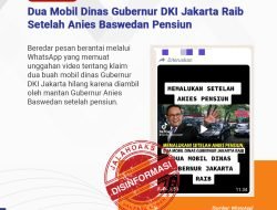 Dua Mobil Dinas Gubernur DKI Jakarta Raib Setelah Anies Baswedan Pensiun?
