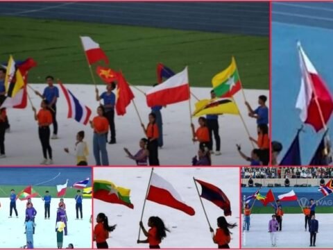Insiden Bendera Indonesia Terbalik di SEA Games Dalam Pre-Show Opening Ceremony