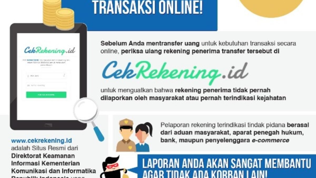 Periksa Rekening di Cekrekening.id Agar Tak Tertipu Modus Online Periksa Rekening di Cekrekening.id Agar Tak Tertipu Modus Online