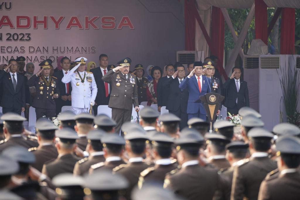 Panglima TNI Laksamana Yudo Margono Hadiri Upacara Hari Bhakti Adhyaksa ke-63