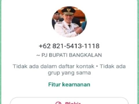 Baru Menjabat PJ Bupati Bangkalan Nomernya Dikloning Penipu