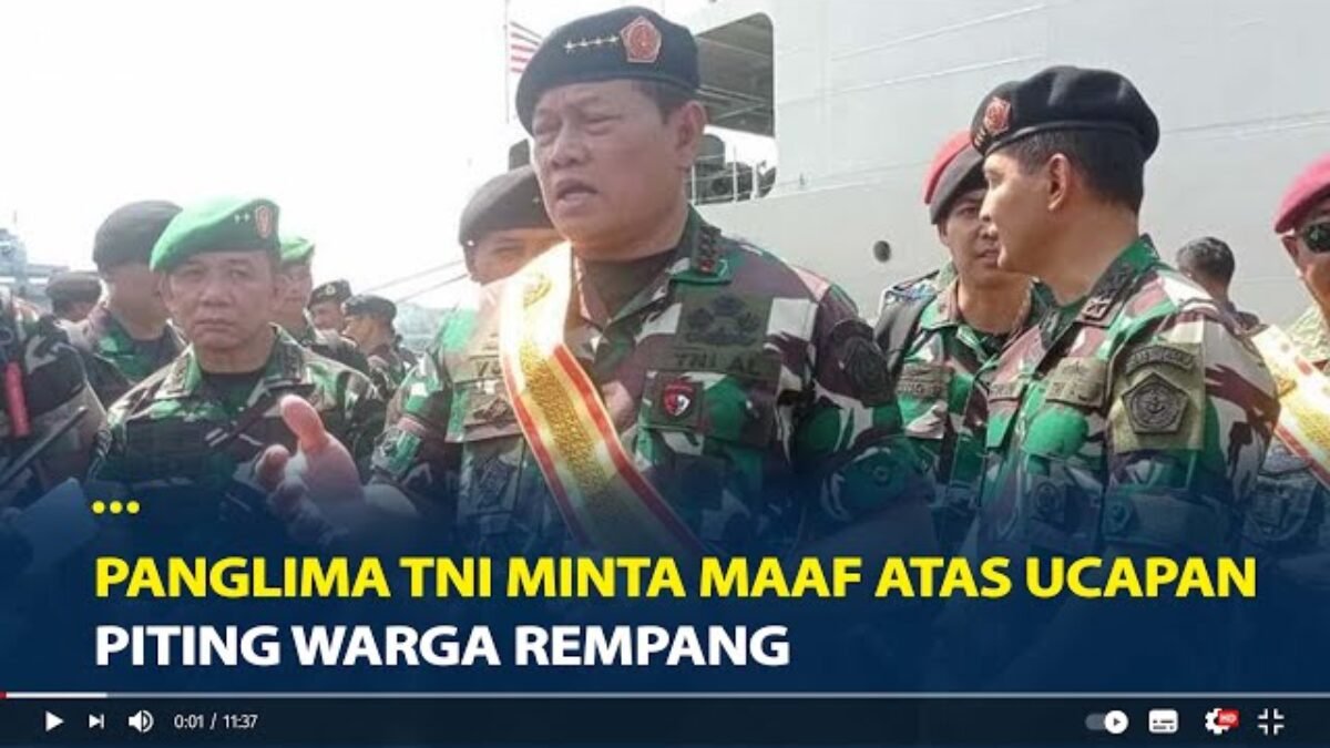 Panglima Minta Maaf, Luar Biasa Panglima TNI Panglima Minta Maaf, Luar Biasa Panglima TNI