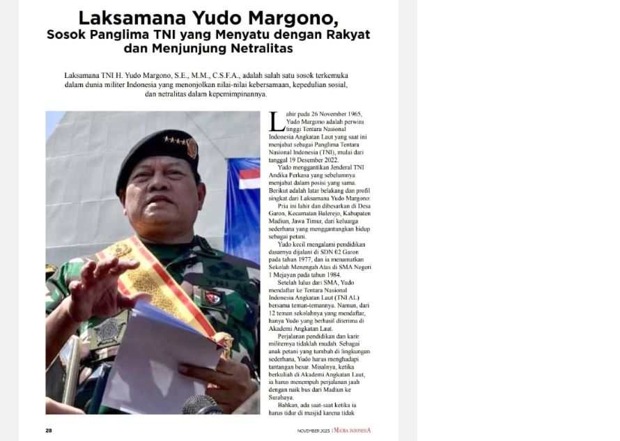 Sosok Panglima TNI Yang Menyatu Dengan Rakyat dan Menjunjung Netralitas