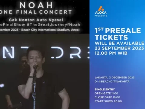 Noah Siap Gelar One Final Concert di Beach City Ancol: Jadwal dan Harga Tiket Terkuak