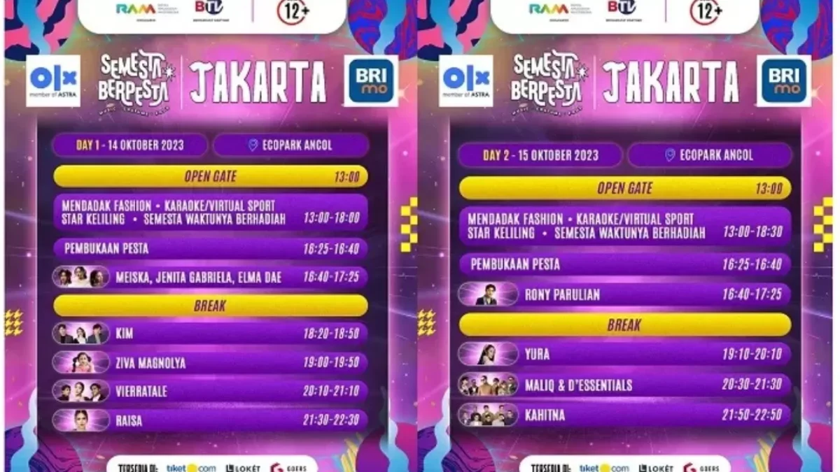 Rundown Seru “Semesta Berpesta”: Konser dan Kuliner di Ancol, Yuk Lihat Harga Tiketnya! Rundown Seru “Semesta Berpesta”: Konser dan Kuliner di Ancol, Yuk Lihat Harga Tiketnya!