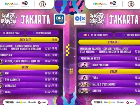 Rundown Seru “Semesta Berpesta”: Konser dan Kuliner di Ancol, Yuk Lihat Harga Tiketnya!