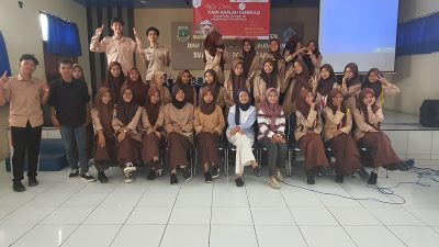 Komunitas Perempuan Indonesia Sosialisasi di SMAn1 Panggarangan Sekaligus Ajak Deklarasi Kemanusiaan untuk Palestina Israel