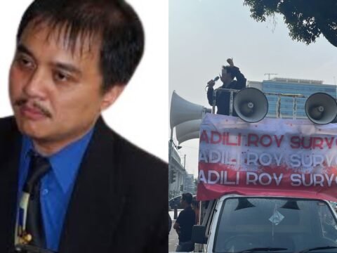 Roy Suryo Melakukan ujaran hoaks Aliansi Pemuda Peduli Pemilu melakukan Aksi