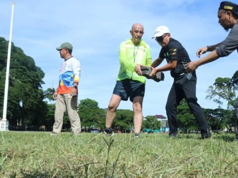 Pemerintah Kabupaten Bangkalan Memulai Pembangunan Jogging Track di Alun-Alun Sisi Selatan