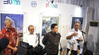 Menteri Badan Usaha Milik Negara (BUMN) Erick Thohir mengapresiasi kinerja PT Bank Negara Indonesia (Persero) Tbk atau BNI yang berhasil mewujudkan pembangunan perkantoran berkonsep green building di kawasan Central Business Distric (CBD) Pantai Indah Kapuk (PIK) 2, Tangerang, Banten.