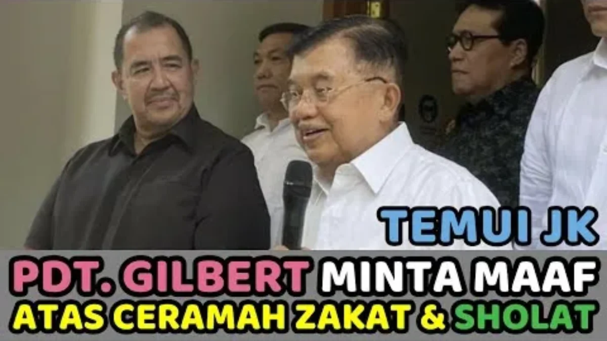 Temui JK, Pendeta Gilbert Minta Maaf dan Klarifikasi Soal Viral Ceramah Zakat