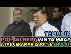 Temui JK, Pendeta Gilbert Minta Maaf dan Klarifikasi Soal Viral Ceramah Zakat