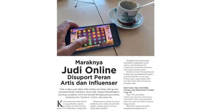 Maraknya Judi Online Disuport Peran Artis dan Influenser