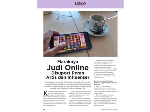 Maraknya Judi Online Disuport Peran Artis dan Influenser