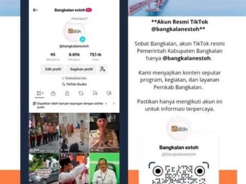 Akun Resmi TikTok Pemerintah Kabupaten Bangkalan @bangkalanestoh
