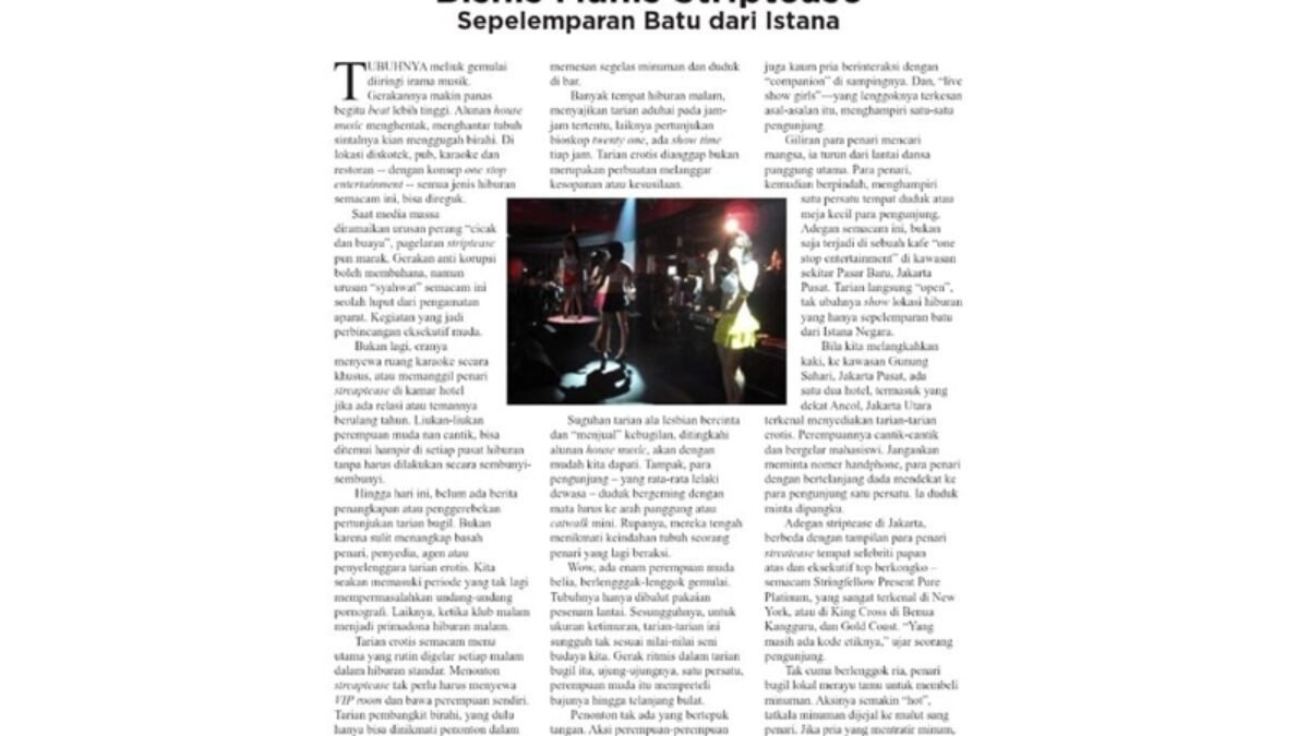 Tahukah Anda Ada Striptease Sepelemparan Batu Dari Istana? Tahukah Anda Ada Striptease Sepelemparan Batu Dari Istana?