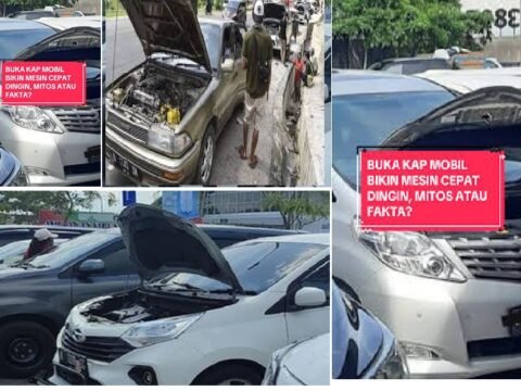 Mitos dan Fakta Membuka Kap Mesin Mobil di Rest Area