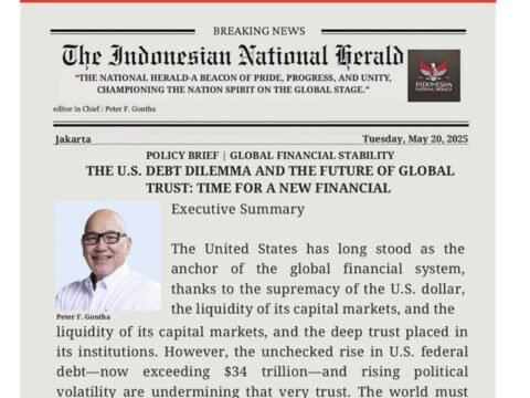 Peter F Gontha Memposting Tulisan Tentang Stabilitas Keuangan Global