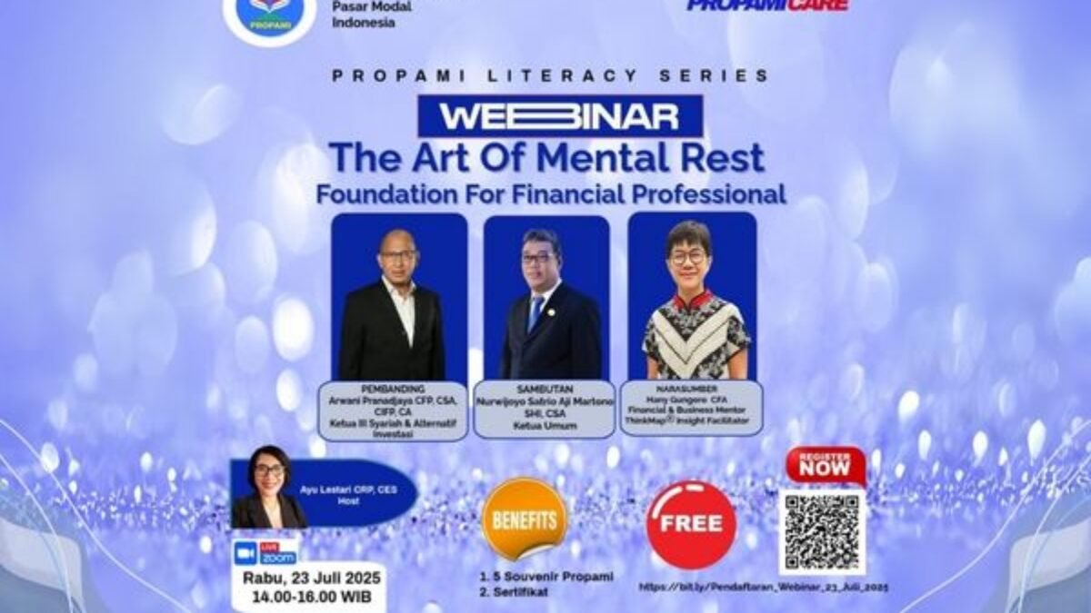 Webinar PROPAMI “The Art of Mental Rest” Bahas Pentingnya Istirahat Psikis untuk Profesional Finansial