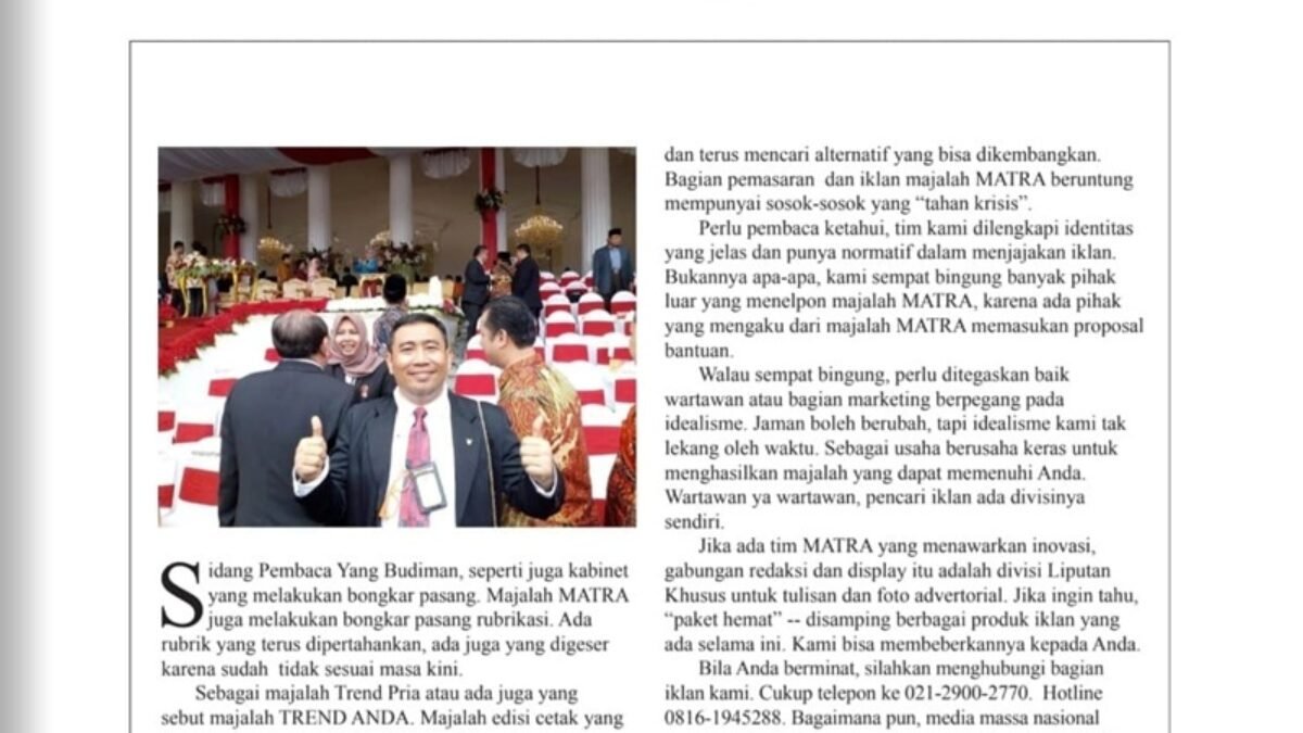 Wartawan Istana, Apa Sih Hebatnya? Oleh: SS Budi Raharjo MM Wartawan Istana, Apa Sih Hebatnya? Oleh: SS Budi Raharjo MM